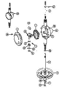 Transmission Diagram and Parts List for LAT8014ABL  Maytag Washer
