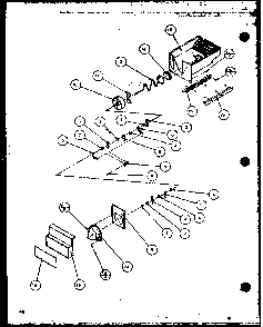 Crushed Ice Bucket Diagram and Parts List for 36511W-P1121603WW  Amana Refrigerator