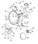 OUTER TUB (WASHER) Diagram and Parts List for MHW2000AWW  Maytag Washer Dryer Combo