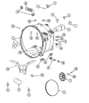 OUTER TUB Diagram and Parts List for MAH55FLBWW  Maytag Washer