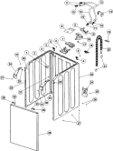CABINET Diagram and Parts List for MAV9657EWQ  Maytag Washer