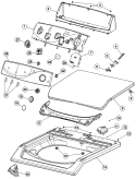 CONTROL PANEL & TOP Diagram and Parts List for MAV9657EWQ  Maytag Washer