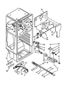 Liner Parts Diagram and Parts List for M8RXCGFXB03  Maytag Refrigerator