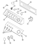CONTROL PANEL Diagram and Parts List for SAV571EEWW  Maytag Washer