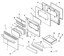 DOOR / DRAWER (STL) Diagram and Parts List for MER5751BAS  Maytag Range