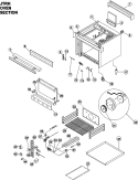 Part Location Diagram of 1214800200 Whirlpool BURNER,U,OVEN W / AIR