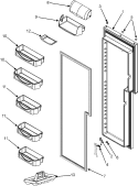 REFRIGERATOR DOOR Diagram and Parts List for MZD2665HEB  Maytag Refrigerator