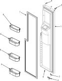 FREEZER DOOR Diagram and Parts List for MZD2665HEB  Maytag Refrigerator
