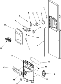FOUNTAIN Diagram and Parts List for MZD2667HEW  Maytag Refrigerator