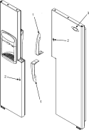 HANDLES (MZD2666KES) Diagram and Parts List for MZD2666KES  Maytag Refrigerator