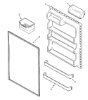 FRESH FOOD INNER DOOR Diagram and Parts List for PTF216LHRQ  Maytag Refrigerator