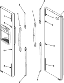 HANDLES (MSD2657HEB / Q / W - SERIES 10) Diagram and Parts List for MSD2657HEQ  Maytag Refrigerator