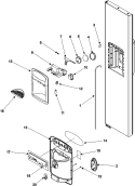 FOUNTAIN (SERIES 10) Diagram and Parts List for MSD2657HEQ  Maytag Refrigerator