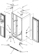 HINGES (SERIES 10) Diagram and Parts List for MSD2657HEQ  Maytag Refrigerator
