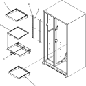 REFRIGERATOR SHELVES (SERIES 10) Diagram and Parts List for MSD2657HEQ  Maytag Refrigerator