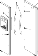 HANDLES (MSD2655HES - SERIES 10) Diagram and Parts List for MSD2655HES  Maytag Refrigerator