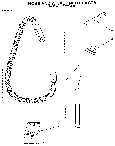 Hose And Attachment Diagram and Parts List for 1163035390C  Kenmore Upright Vacuum