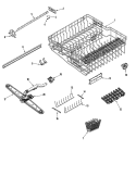 RAIL & RACK ASSEMBLY (UPR) Diagram and Parts List for MDB9750AWS  Maytag Dishwasher
