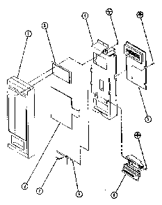 Control Diagram and Parts List for 99621  Kenmore Microwave
