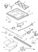 Part Location Diagram of 3601P360-45 Whirlpool BAFFL-BRNR