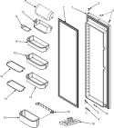 REFRIGERATOR DOOR (SERIES 10) Diagram and Parts List for PSD266LHEW  Maytag Refrigerator