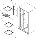 REFRIGERATOR SHELVES (SERIES 10) Diagram and Parts List for PSD266LHEW  Maytag Refrigerator
