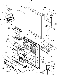 Refrigerator Door Diagram and Parts List for TR25S5-P1196402WW  Amana Refrigerator