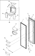 REFRIGERATOR DOOR Diagram and Parts List for ASB2623HRQ  Amana Refrigerator
