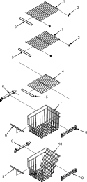 FZ SHELF Diagram and Parts List for ASD2328HES  Amana Refrigerator