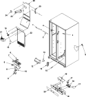 EVAP FAN ASSY AND LIGHTS Diagram and Parts List for ASB2623HRQ  Amana Refrigerator