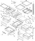SHELVES & ACCESSORIES Diagram and Parts List for GS2928EEDW  Maytag Refrigerator
