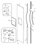FREEZER OUTER DOOR Diagram and Parts List for GS2126CEDW  Maytag Refrigerator