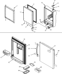 REFRIGERATOR DOOR Diagram and Parts List for MBF2262HEB  Maytag Refrigerator