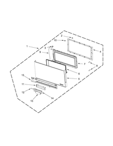 Door Parts Diagram and Parts List for JMV8208CS0  Jenn-Air Microwave