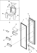 Part Location Diagram of 67007017 Whirlpool STOP-DOOR