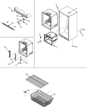 INTERIOR CABINET & FREEZER SHELVES Diagram and Parts List for MBF2254HES  Maytag Refrigerator