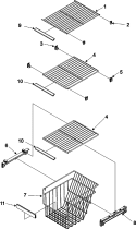 FZ SHELF Diagram and Parts List for ASD2626HES  Amana Refrigerator