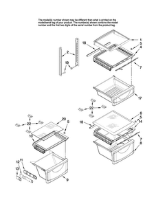 Refrigerator Shelf Parts Diagram and Parts List for JC2225GEKB13  Jenn-Air Refrigerator