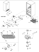 EVAPORATOR AREA & ROLLERS Diagram and Parts List for ABB2224DES  Amana Refrigerator