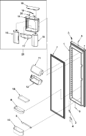 REFRIGERATOR DOOR Diagram and Parts List for ASD2628HEQ  Amana Refrigerator