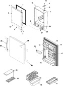 REFRIGERATOR DOOR Diagram and Parts List for ABB2227DEB  Amana Refrigerator