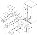 CRISPER ASSEMBLY Diagram and Parts List for MCD2257HES  Maytag Refrigerator