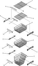 Part Location Diagram of 67004606 Whirlpool BASKET, SM FRZ