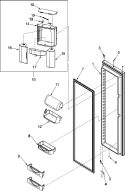 REFRIGERATOR DOOR Diagram and Parts List for JCB2285HES  Jenn-Air Refrigerator