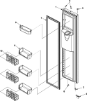 FREEZER DOOR Diagram and Parts List for JCD2295KES  Jenn-Air Refrigerator