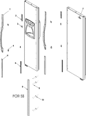HANDLES AND TRIM Diagram and Parts List for JCB2280HEB  Jenn-Air Refrigerator
