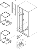 Part Location Diagram of 67004527 Whirlpool Glide Shelf with Glass