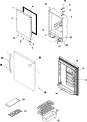 REFRIGERATOR DOOR Diagram and Parts List for ABB222ZDEQ  Amana Refrigerator