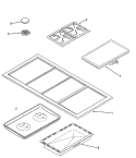 TOP ASSEMBLY Diagram and Parts List for JGCP648ADP  Jenn-Air Cooktop