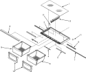 CRISPER ASSEMBLY Diagram and Parts List for MBF2558HEQ  Maytag Refrigerator